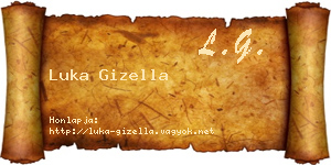 Luka Gizella névjegykártya
