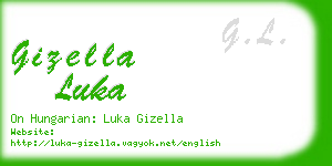 gizella luka business card